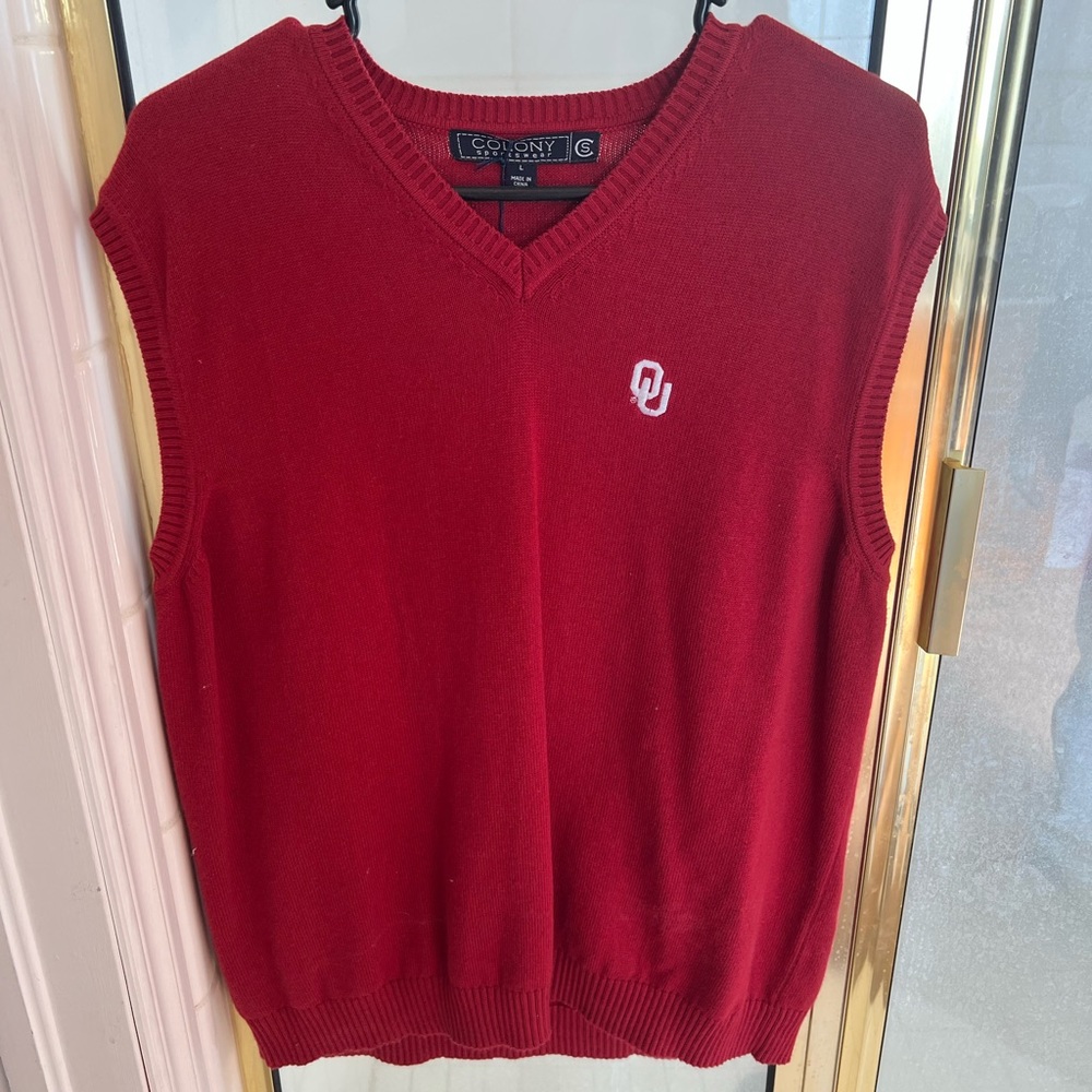 OU University of Oklahoma Sweater Vest